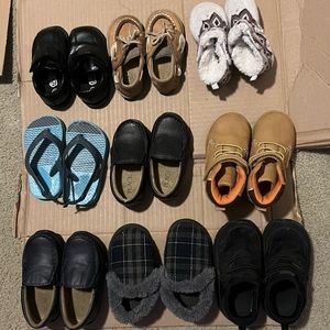 Lot of baby boys shoes size 4-6, mix of new, like new, and good used condition